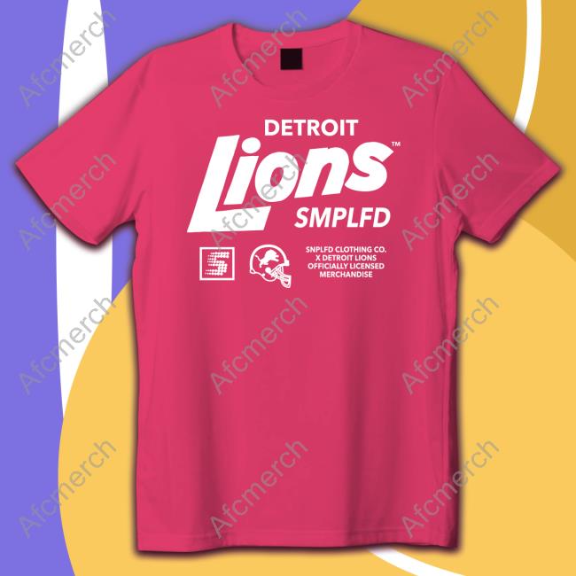 Shop Detroit Lions SMPLFD 2023 T-Shirt Clothing