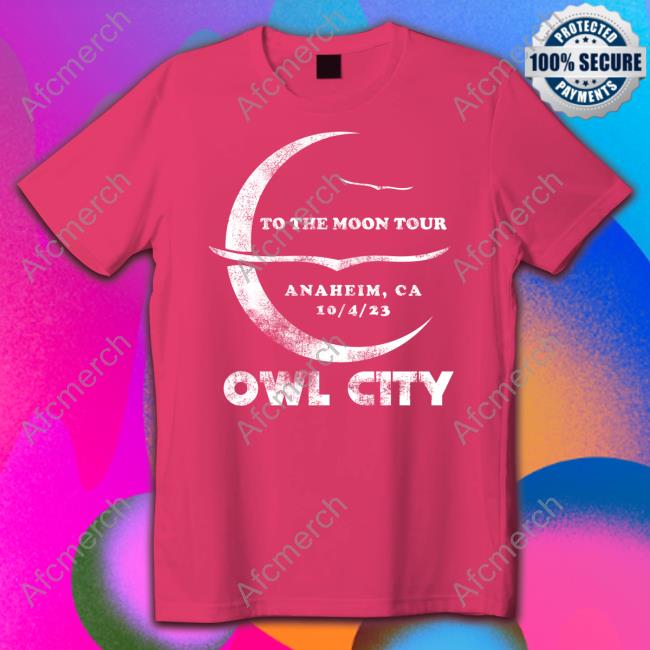 Official Owl City Merch To The Moon Tour Anaheim T-Shirt