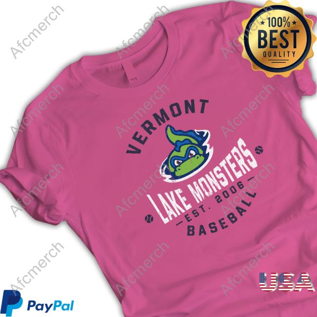 Vermont Lake Monsters Baseball T-Shirt Vermont Lake Monsters Baseball T-Shirt