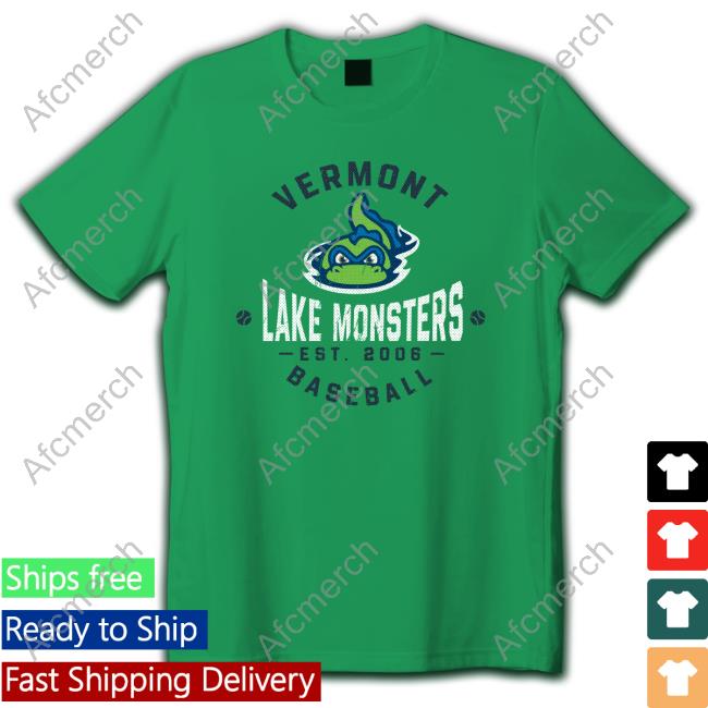 Vermont Lake Monsters Baseball T-Shirt Vermont Lake Monsters Baseball T-Shirt