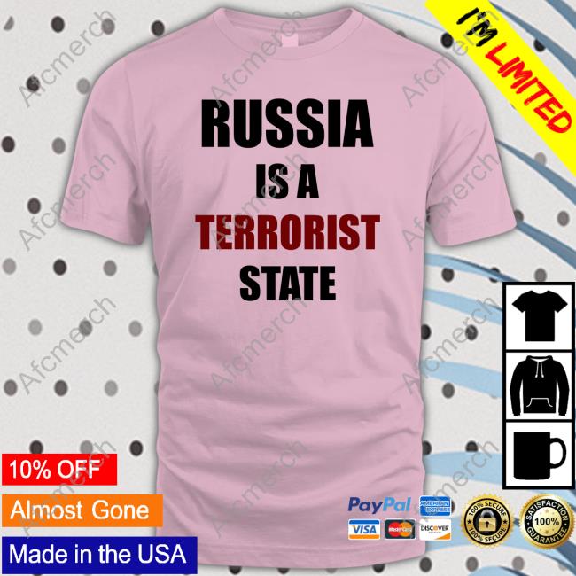 Сен-Клер Russia Is A Terrorist State Ukraine War Hoodie