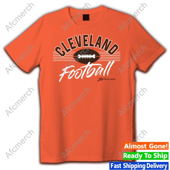 Gv Artwork Orange Cleveland Football C Collar Shirt, hoodie