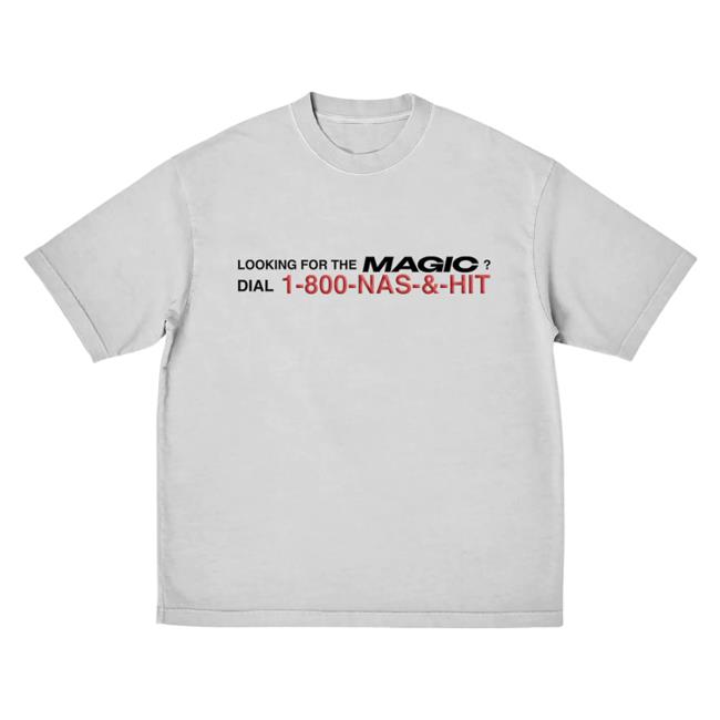 Official Nasir Jones Shop Nas Merch Magic 3 1-800 T Shirt