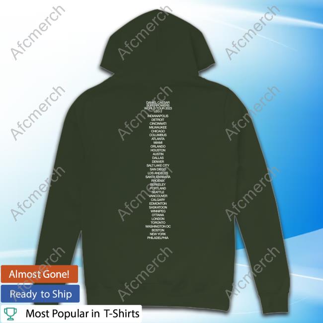 Daniel Caesar Merch Superpowers World Tour Tee Daniel Caesar Merch Superpowers World Tour Tee