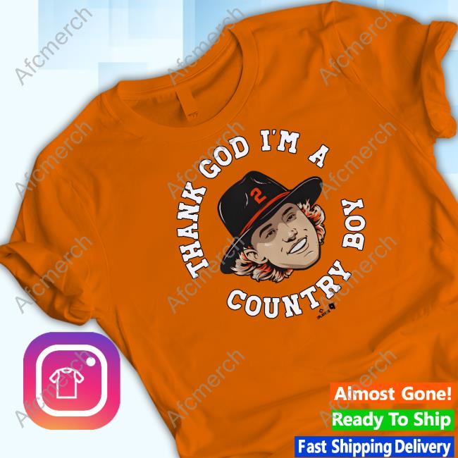 Gunnar Henderson Thank God I'M A Country Boy Art Shirt - Peanutstee