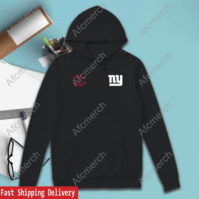 Born X Raised Black New York Giants Hooded Sweatshirt - AFCMerch