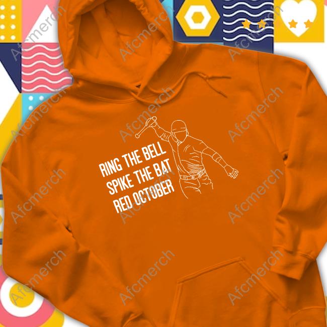 Ring The Bell Baseball Maroon hooded men's sweatshirt