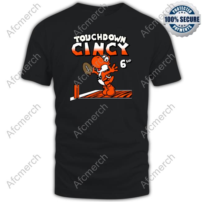 Official Touchdown Cincy 6 Up #80 Tee Official Touchdown Cincy 6 Up #80 Tee