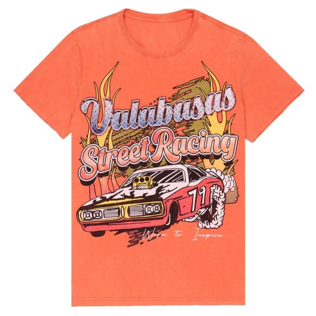 "Crush" Vintage Flame Orange T Shirt