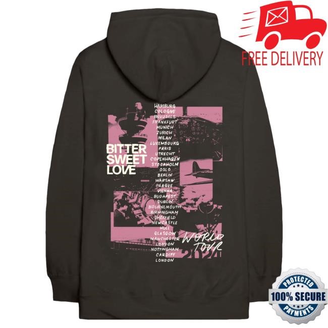 Bitter Sweet Love Tour Hoodie Retro Official James Arthur Merch Store Jamesarthurofficial Shop AfcMerch