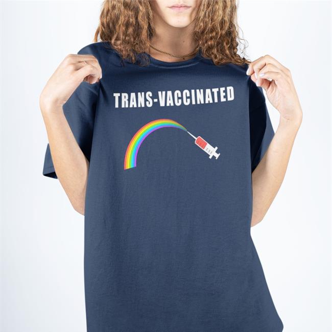 Alex Strenger Black Trans-Vaccinated Rainbow Shirt