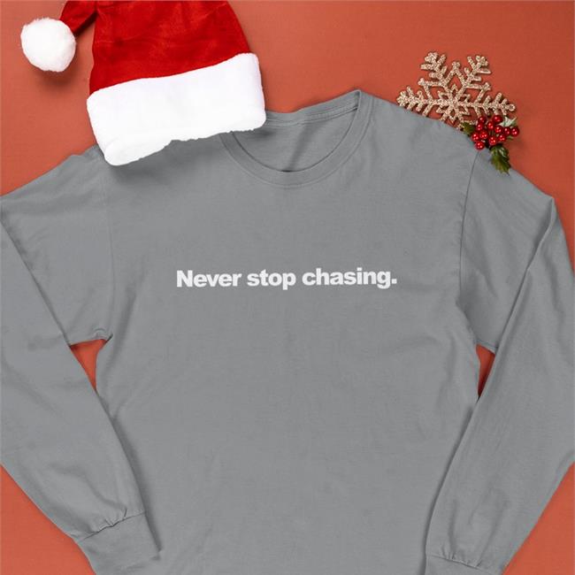 Reed Timmer Store Never Stop Chasing V Neck T Shirt Reedtimmeraccu