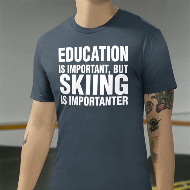 Education Is Important But Skiing Is Importanter Hooded Sweatshirt Florian Ederer