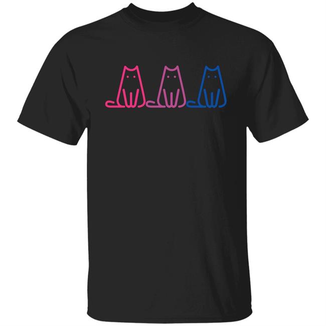 Cahlaflour Bisexual Pride Cat Shirt