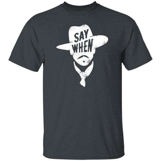 Aaron Rodgers Say When Doc Holliday T Shirt Vintage Charcoal Merch