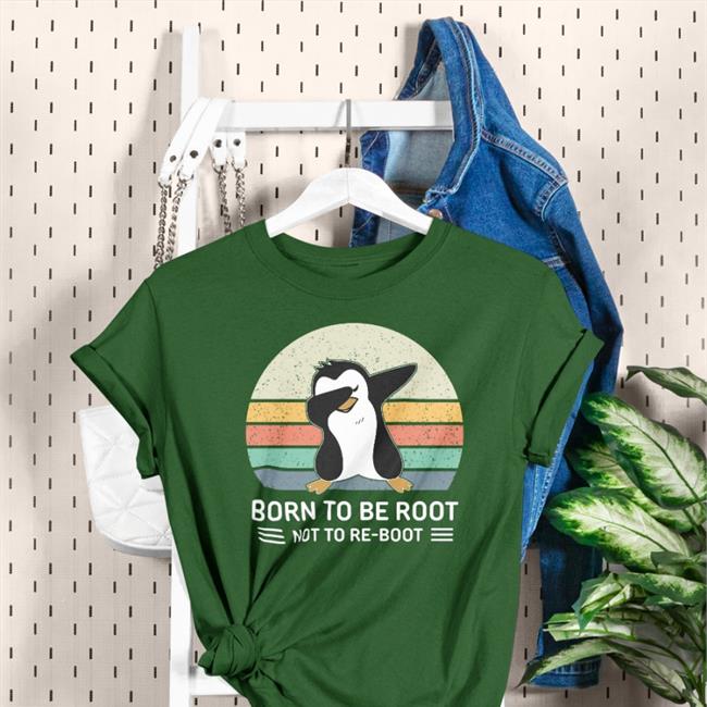 Ellopunk Linux Born To Be Root Not To Re Boot Shirt