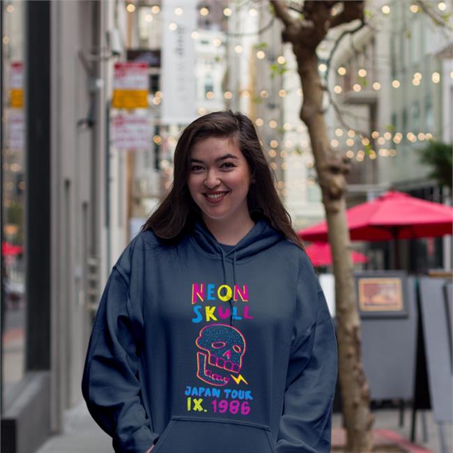 Fangamer Shop World Of Horror Neon Skull Long Sleeve By Nina Matsumoto
