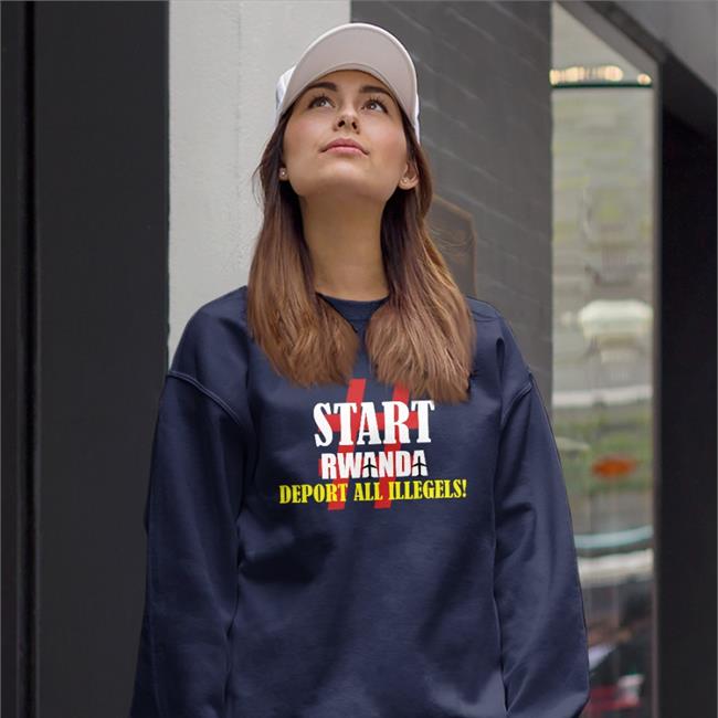 Start Rwanda Deport All Illegels T Shirt Active Patriot