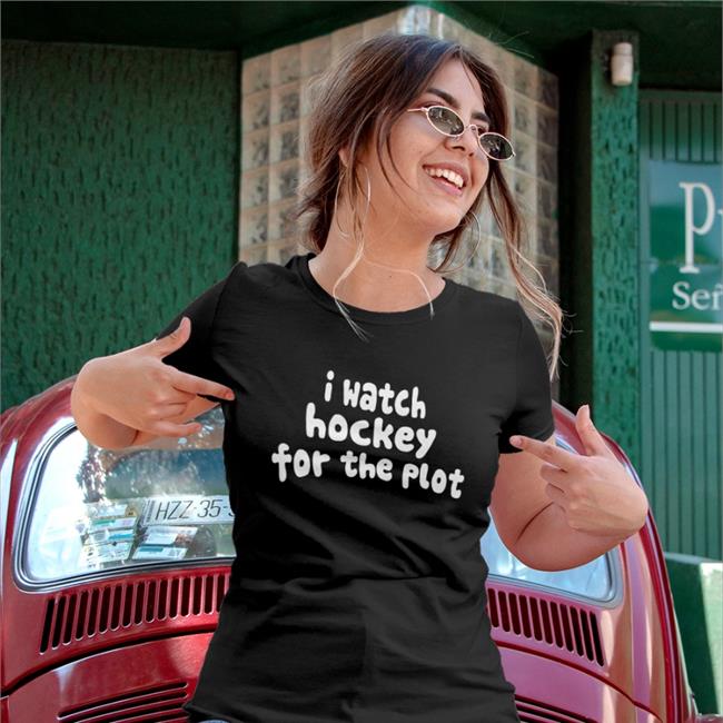 I Watch Hockey For The Plot Sweatshirt Hockey Enjoyer Store