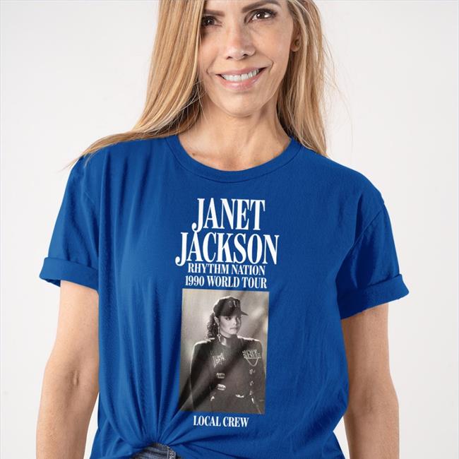 María Isabel Janet Jackson Rhythm Nation 1990 World Tour Local Crew Shirts