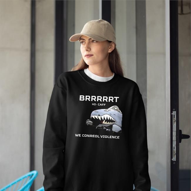 Dale Stark Brrrrrt Hi Caff We Conreol Violence Hoodie Battle Flamingo