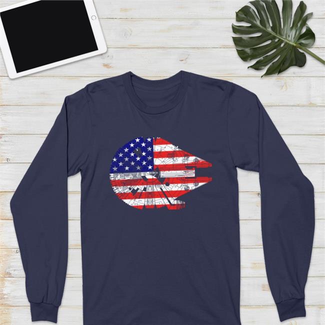 Mark Hamill Star Wars Millennium Falcon American Flag Hoodies Independence Day 2022