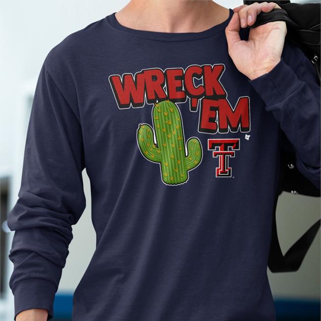 Wreck 'Em Cactus T Shirt Black