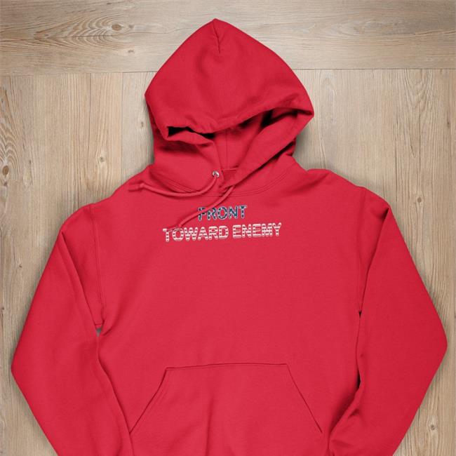 Rjo Apparel Merch Front Toward Enemy American Flag Hooded Sweatshirt Robert J. O'Neill