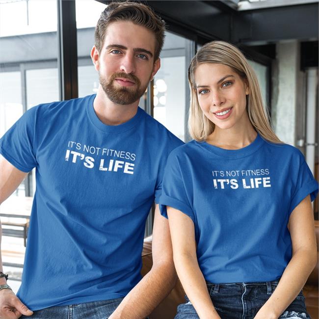It's Not Fitness It's Life T Shirt Charcoal