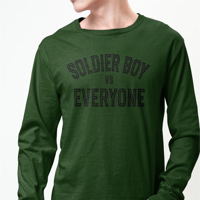 Jensen Ackles Wearing Soldier Boy Vs Everyone Shirt