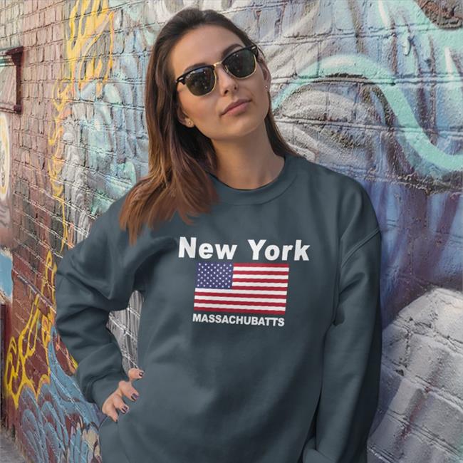 Poorly Translated Shirts New York Massachubatts Flag American Tee Shirt