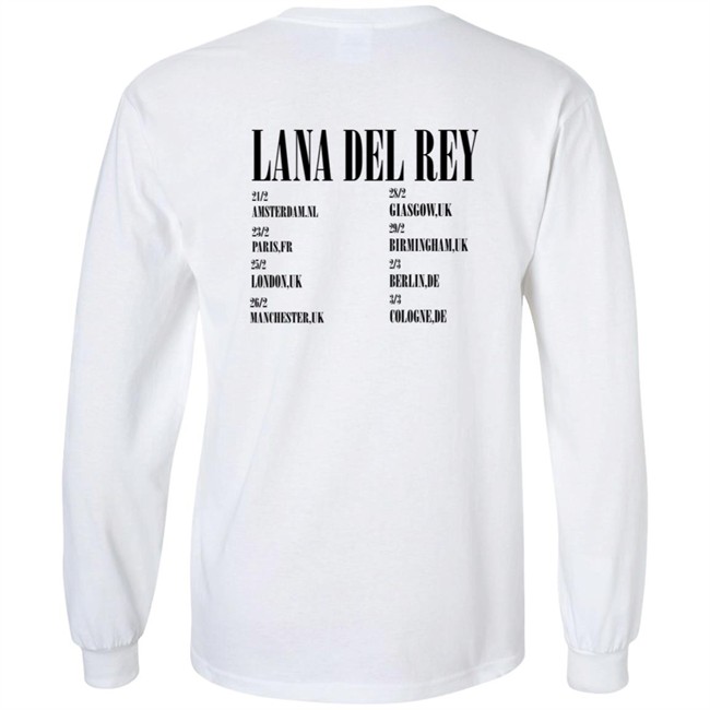 LanaDelRey Store Lana Del Rey 2019 UK Tour Shirt LanaDelRey Store Lana Del Rey 2019 UK Tour Shirt