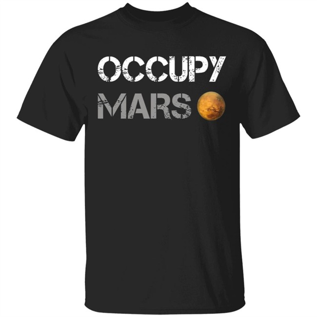 Occupy Mars Shirt OCCUPY MARS T-SHIRT in Charcoal Black T Shirts
