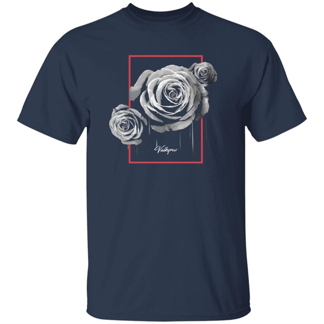 Valkyrae Merch White Rose Drip Tee Valkyrae Merch White Rose Drip Tee