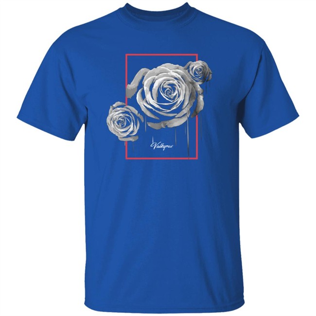 Valkyrae Merch White Rose Drip Tee Valkyrae Merch White Rose Drip Tee