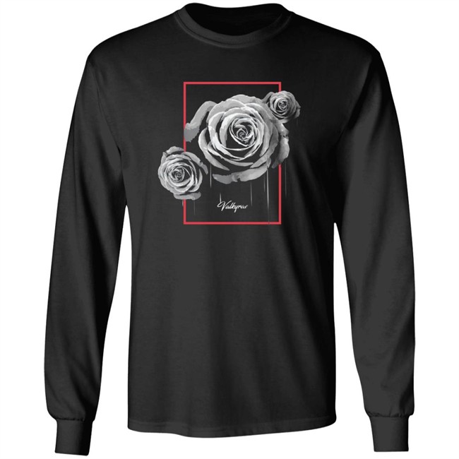 Valkyrae Merch White Rose Drip Tee Valkyrae Merch White Rose Drip Tee