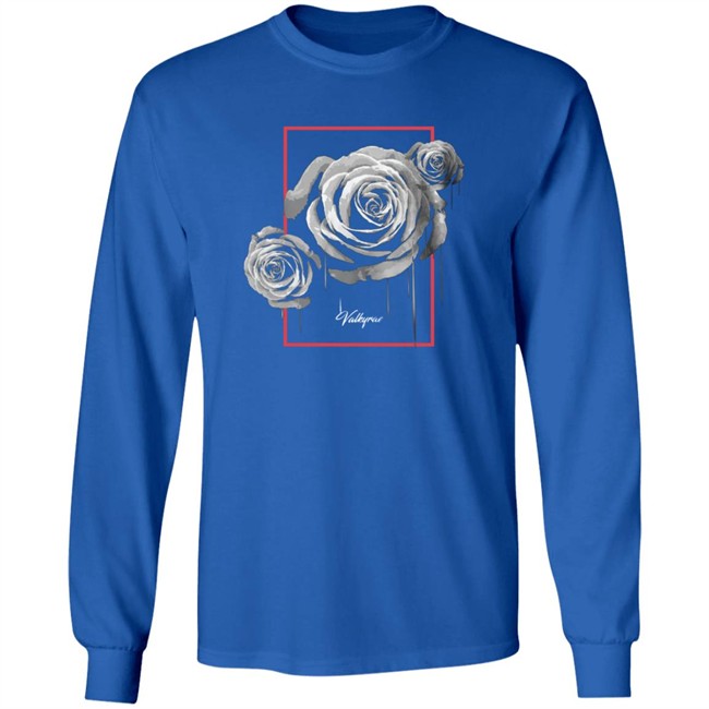 Valkyrae Merch White Rose Drip Tee Valkyrae Merch White Rose Drip Tee