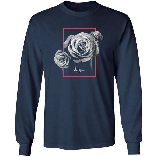 Valkyrae Merch White Rose Drip Tee Valkyrae Merch White Rose Drip Tee