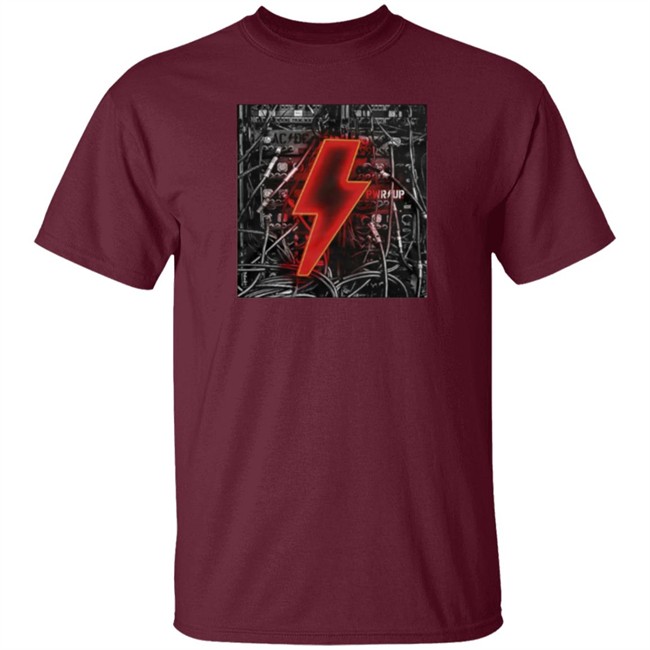 ACDC Merch Bolt N' Wires Black T Shirt ACDC Merch Bolt N' Wires Black T Shirt