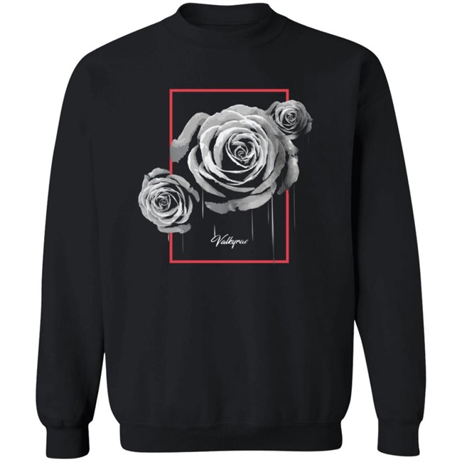 Valkyrae Merch White Rose Drip Tee Valkyrae Merch White Rose Drip Tee