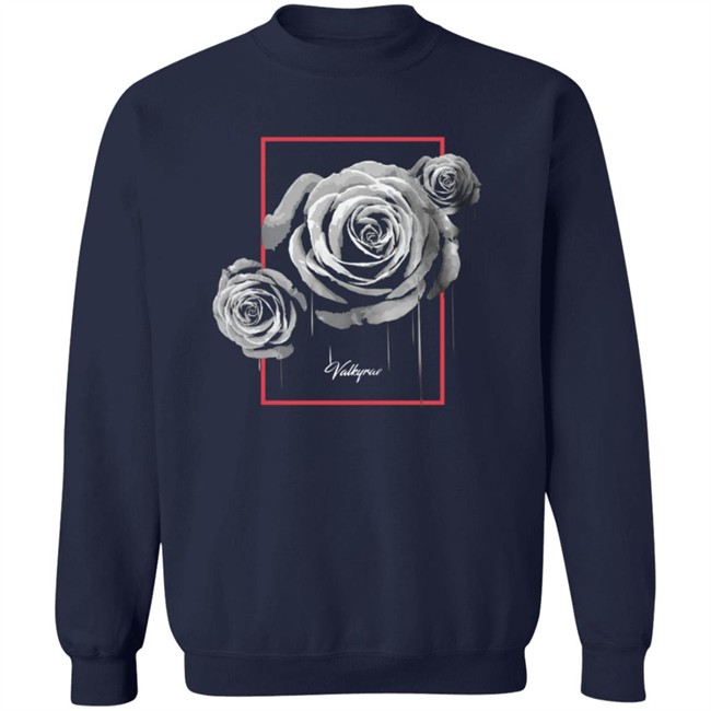 Valkyrae Merch White Rose Drip Tee Valkyrae Merch White Rose Drip Tee