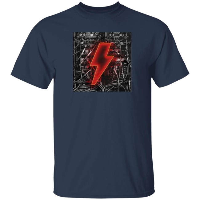 ACDC Merch Bolt N' Wires Black T Shirt ACDC Merch Bolt N' Wires Black T Shirt