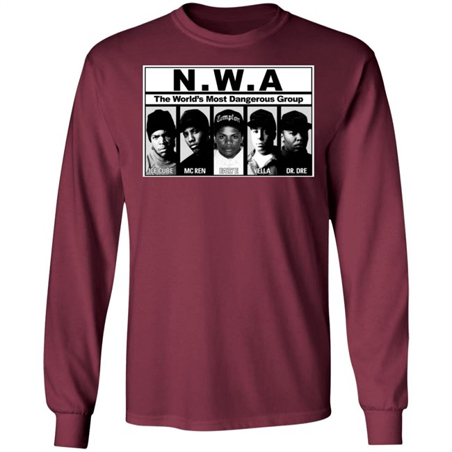 NWA T Shirt NWA The World's Most Dangerous Group ICE CURE MC REN EAZY E YELLA DR. DRE Black Shirts NWA T Shirt NWA The World's Most Dangerous Group ICE CURE MC REN EAZY E YELLA DR. DRE Black Shirts