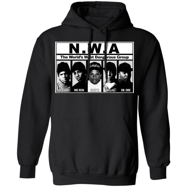 NWA T Shirt NWA The World's Most Dangerous Group ICE CURE MC REN EAZY E YELLA DR. DRE Black Shirts NWA T Shirt NWA The World's Most Dangerous Group ICE CURE MC REN EAZY E YELLA DR. DRE Black Shirts