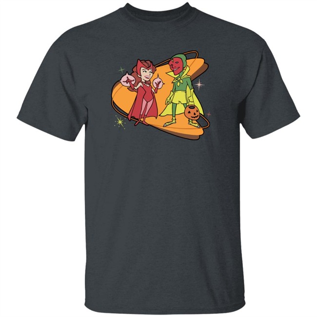 Marvel WandaVision Scarlet Witch & Vision Retro 50s T Shirt Marvel WandaVision Scarlet Witch & Vision Retro 50s T Shirt