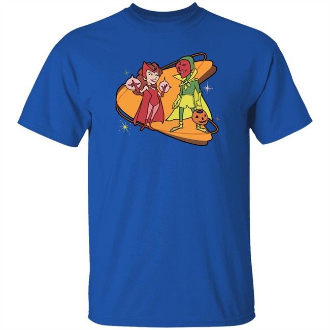Marvel WandaVision Scarlet Witch & Vision Retro 50s T Shirt Marvel WandaVision Scarlet Witch & Vision Retro 50s T Shirt