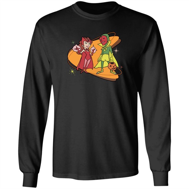 Marvel WandaVision Scarlet Witch & Vision Retro 50s T Shirt Marvel WandaVision Scarlet Witch & Vision Retro 50s T Shirt