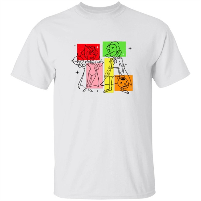 Marvel Halloween WandaVision Wanda And Vision 50s T Shirt