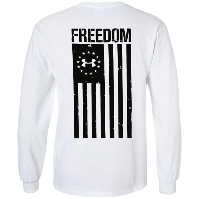 US NWT Under Armour Freedom Flag White Shirt NWT US NWT Under Armour Freedom Flag White Shirt NWT