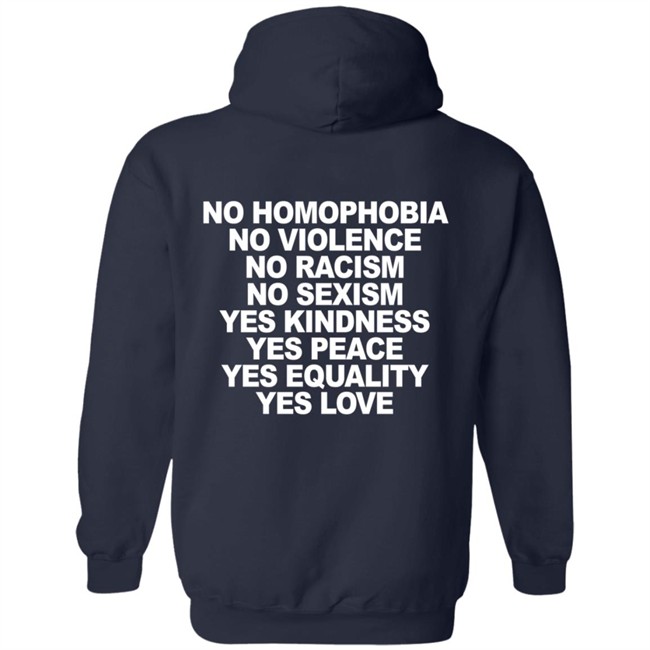 No Homophobia No Violence No Racism No Sexism T Shirt No Homophobia No Violence No Racism No Sexism T Shirt